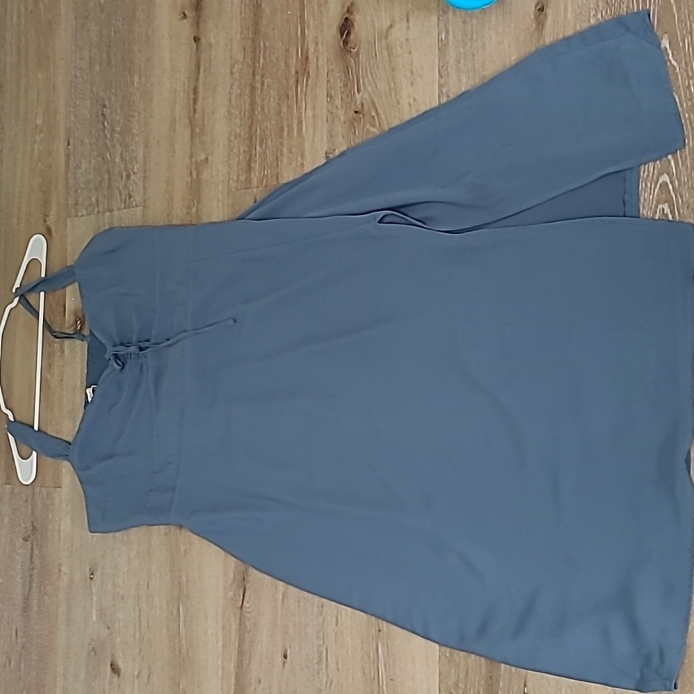 🍋✨ Abercrombie cinch front midi dress cornflower blue size XL